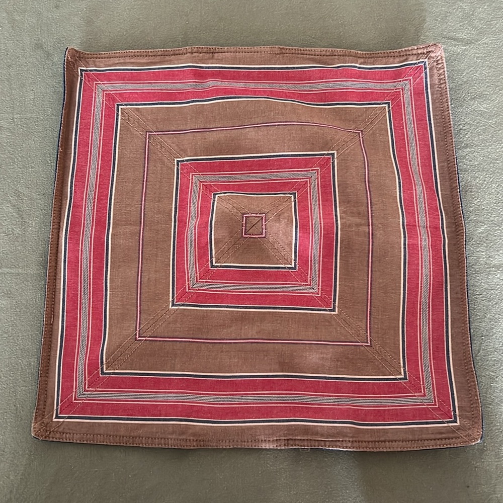 Vintage denim & striped square accent pillow cover.  Very cool & hard to find!